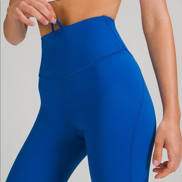 Base Pace High-Rise Running Tight 25" SYMB Symphony Blue size 12 - Picture 3 of 7